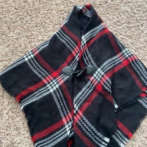 Girl plaid shawl 2-3T